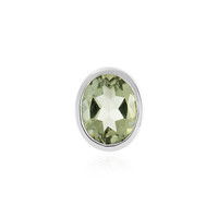 Green Amethyst Silver Pendant