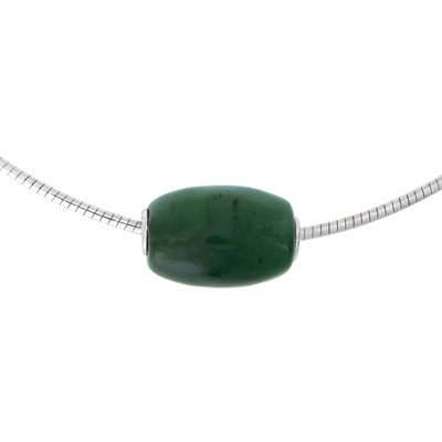 Nephrite Silver Necklace (MONOSONO COLLECTION)