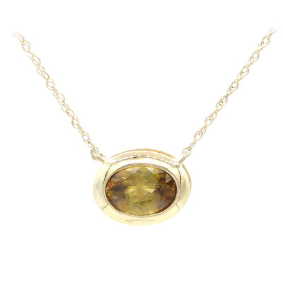 9K Sphene Gold Necklace