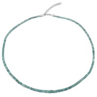 Blue Tourmaline Silver Necklace
