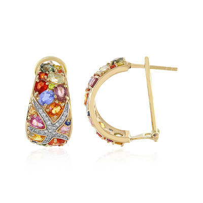 9K Fancy Sapphire Gold Earrings (Adela Gold)