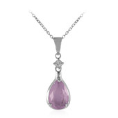 Purple Pastel Quartz Silver Necklace