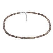 Chocolate Moonstone Silver Necklace