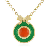 Red Onyx Silver Necklace