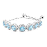 Swiss Blue Topaz Silver Bracelet
