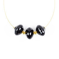 Black Onyx Stainless Steel Necklace