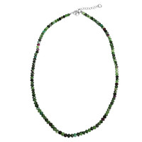 Ruby in Zoisite Silver Necklace