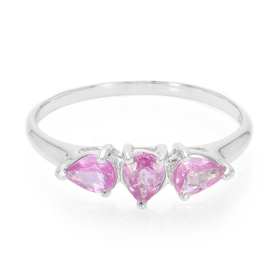 Ceylon Pink Sapphire Silver Ring