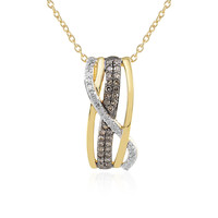I3 Champagne Diamond Silver Necklace