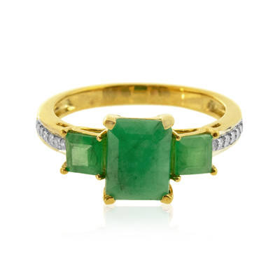 9K Brazilian Emerald Gold Ring