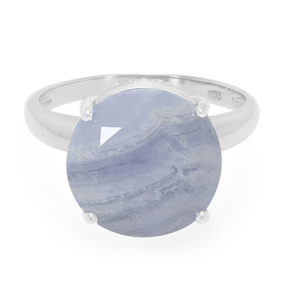 Blue Lace Agate Silver Ring