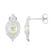 Yellow Scapolite Silver Earrings