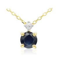 9K Blue Sapphire Gold Necklace