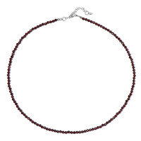 Magenta Garnet Silver Necklace