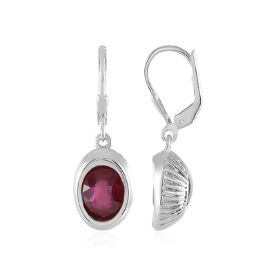 Bemainty Ruby Silver Earrings (SAELOCANA)