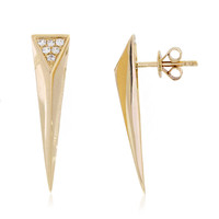 9K Zircon Gold Earrings (de Melo)