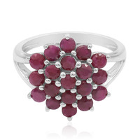 Burmese Ruby Silver Ring