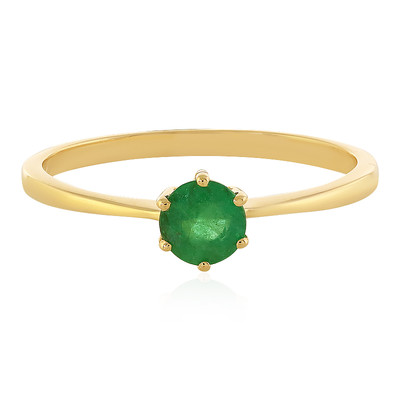 9K Zambian Emerald Gold Ring