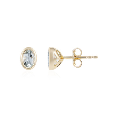 9K Aquamarine Gold Earrings