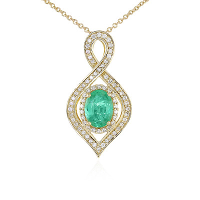 14K Colombian Emerald Gold Necklace (de Melo)