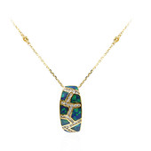 14K Lightning Ridge Black Opal Gold Necklace (CIRARI)