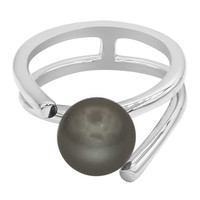 Tahitian Pearl Silver Ring