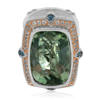 Green Amethyst Silver Ring (Dallas Prince Designs)