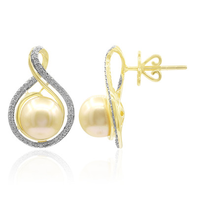 9K Golden South Sea Pearl Gold Earrings (TPC)