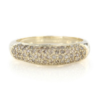 9K Champagne Diamond Gold Ring