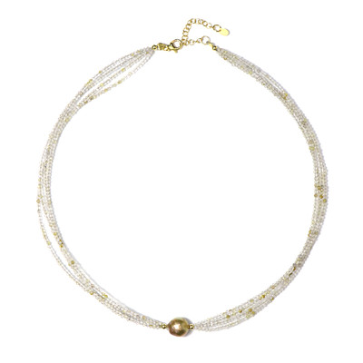 Keshi pearl Silver Necklace