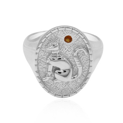 Mandarin Citrine Silver Ring