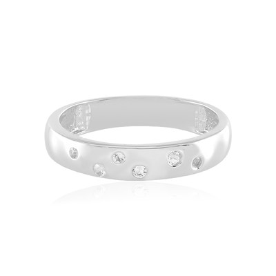 White Topaz Silver Ring