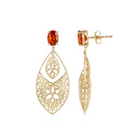 9K Hessonite Garnet Gold Earrings (Ornaments by de Melo)