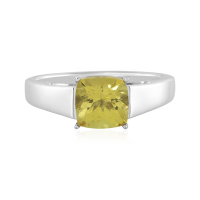 Golden Apatite Silver Ring