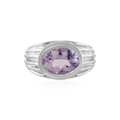 Lavender Quartz Silver Ring
