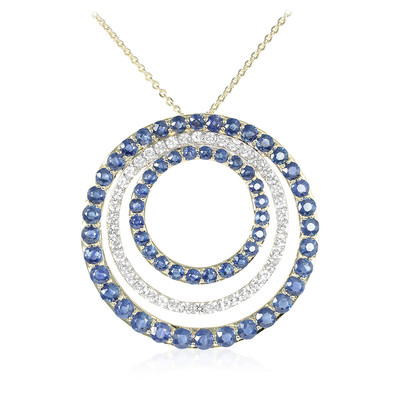 9K Laos Sapphire Gold Necklace (Annette)