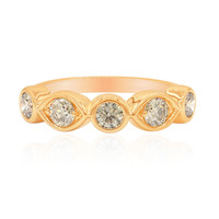 14K SI1 Argyle Rose De France Diamond Gold Ring