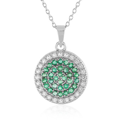 Socoto Emerald Silver Necklace
