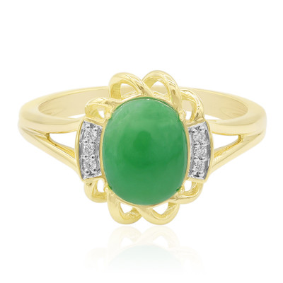 9K Emperor Jadeite Gold Ring (Annette)
