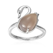 Grey Agate Silver Ring