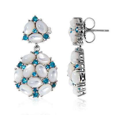 Mother of Pearl Silver Earrings (Dallas Prince Designs)