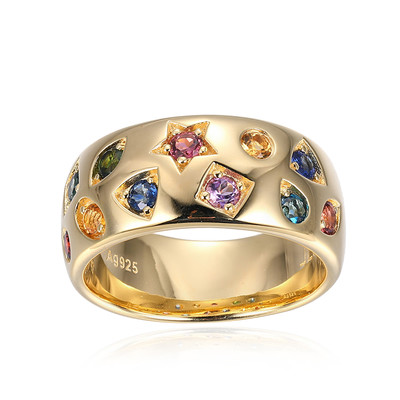 Amethyst Silver Ring (Adela Gold)
