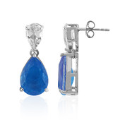 Azur Blue Quartz Silver Earrings
