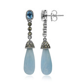 Aquamarine Silver Earrings (Annette classic)