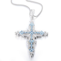 Swiss Blue Topaz Silver Necklace (Dallas Prince Designs)