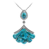 Kingman Blue Mojave Turquoise Silver Necklace (Dallas Prince Designs)