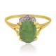 9K Noble Green Jadeite Gold Ring (Annette)