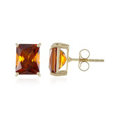 9K Hessonite Garnet Gold Earrings