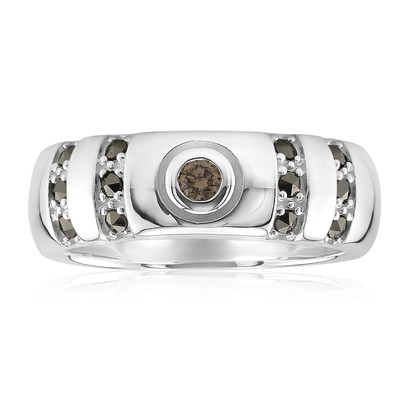 SI1 Argyle Rose De France Diamond Silver Ring (Annette classic)