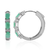 Brazilian Emerald Silver Earrings